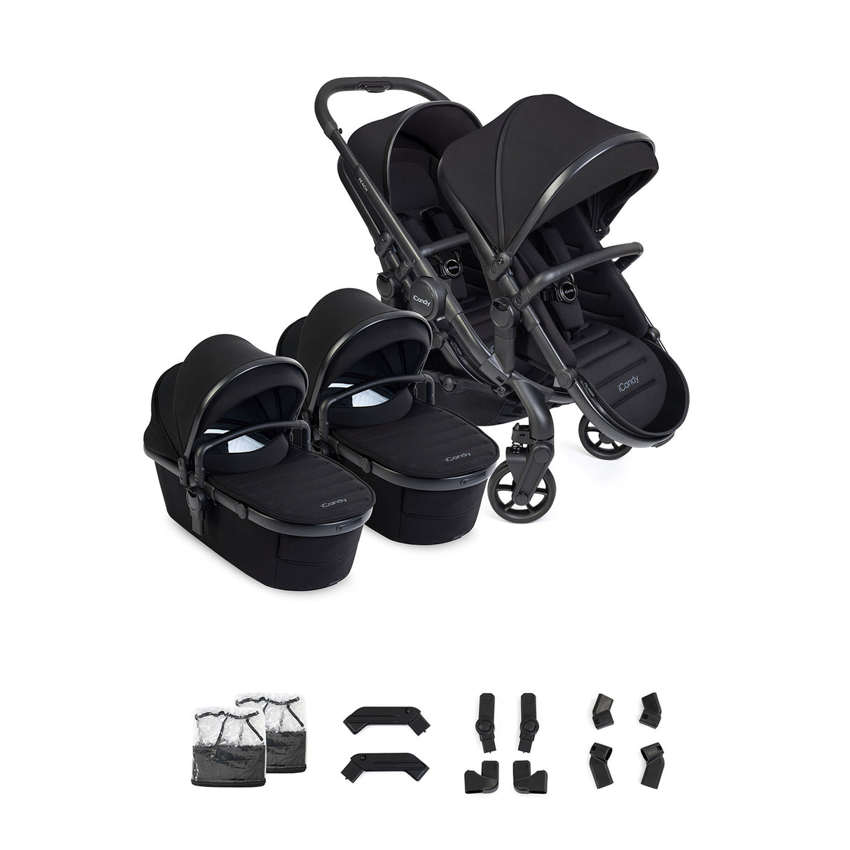 iCandy Peach 8 Twin Pushchair & Carrycot Combo - Black