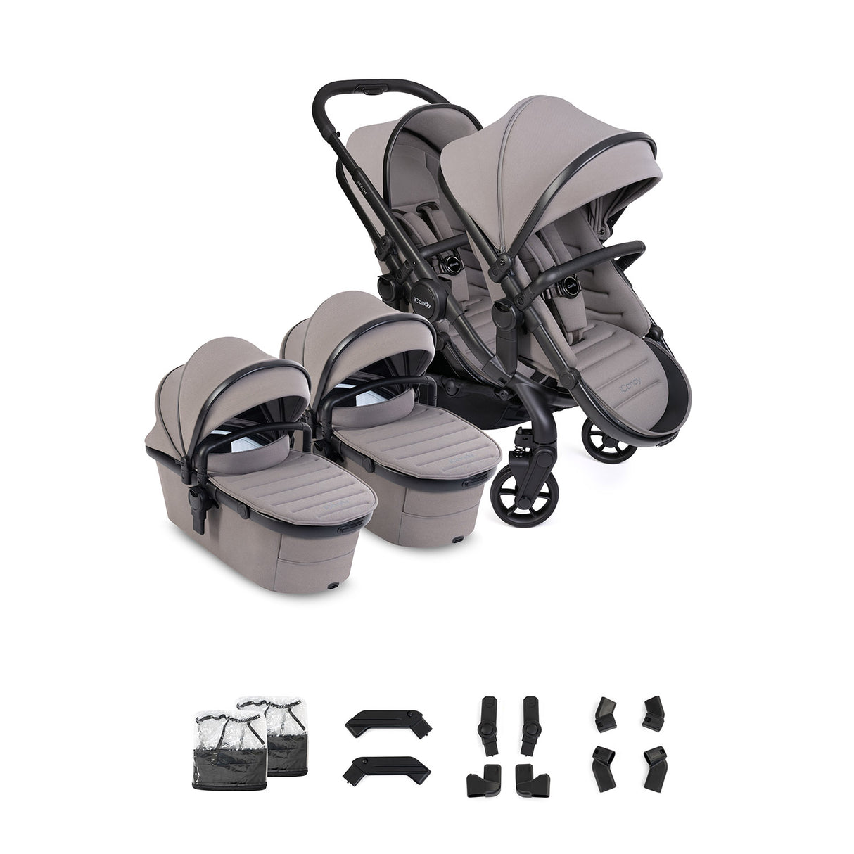 iCandy Peach 8 Twin Pushchair & Carrycot Combo - Porcini