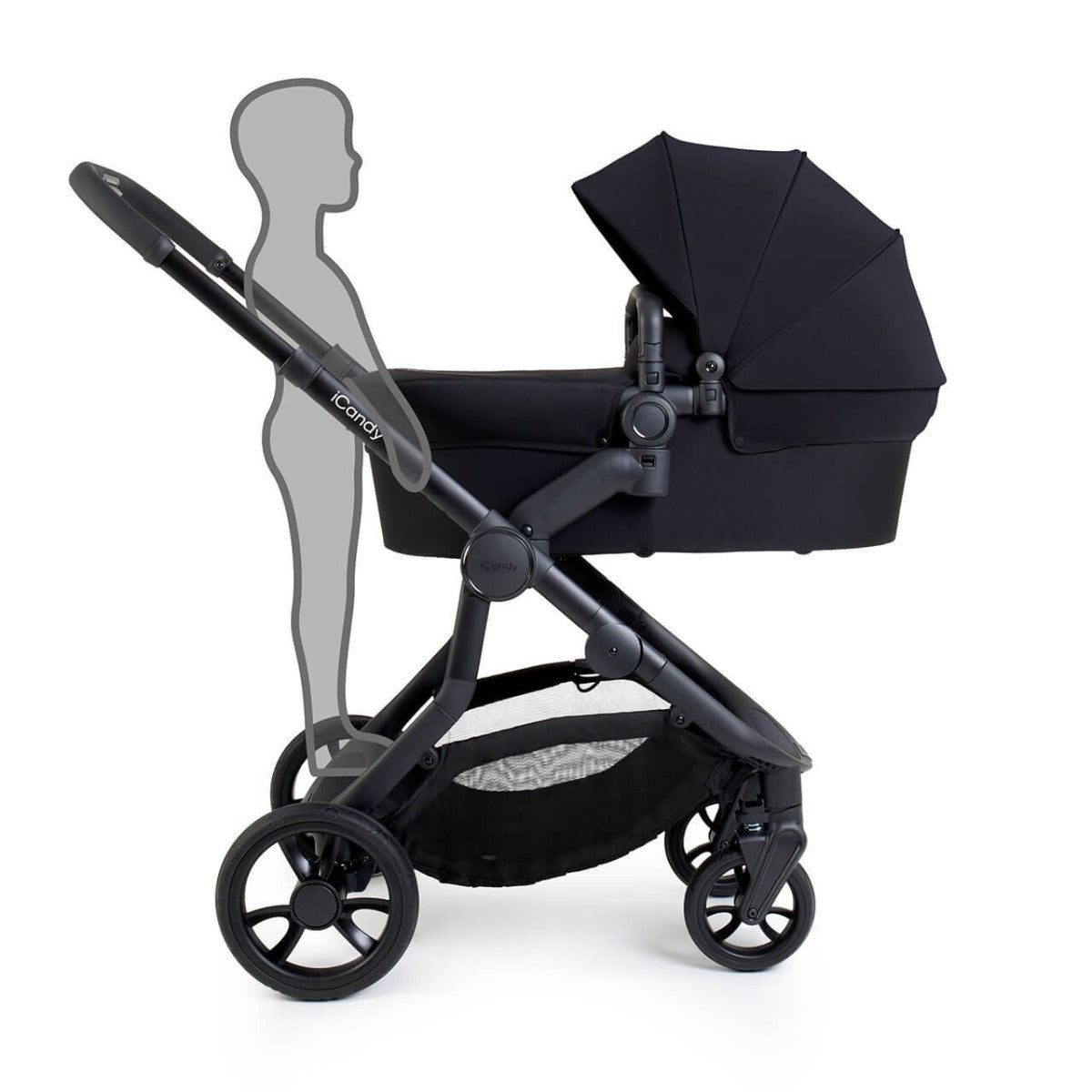 iCandy Orange 4 Pushchair with Complete Accessory Bundle - Black Edition
