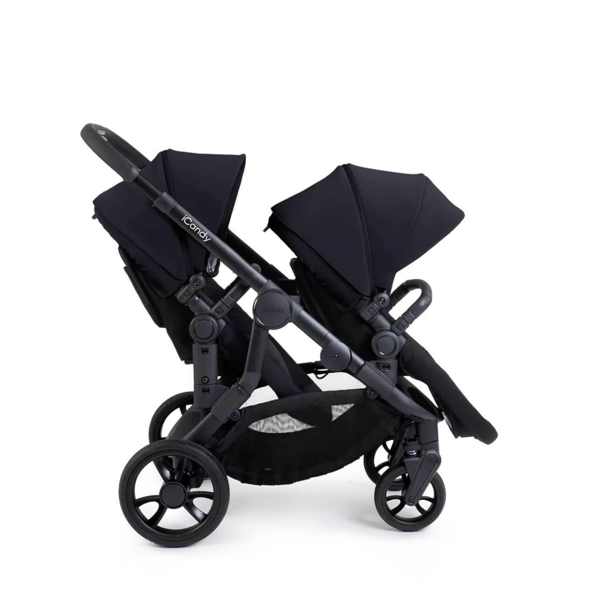 iCandy Orange 4 Double Pushchair with Complete Accessory Bundle - Black Edition