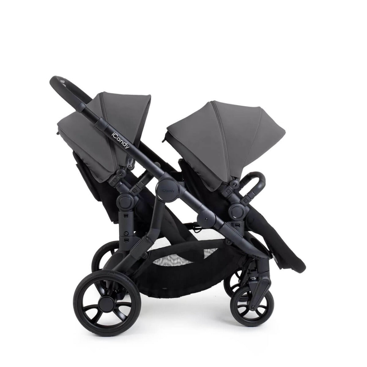 iCandy Orange 4 Twin Pushchair with Complete Accessory Bundle - Fossil