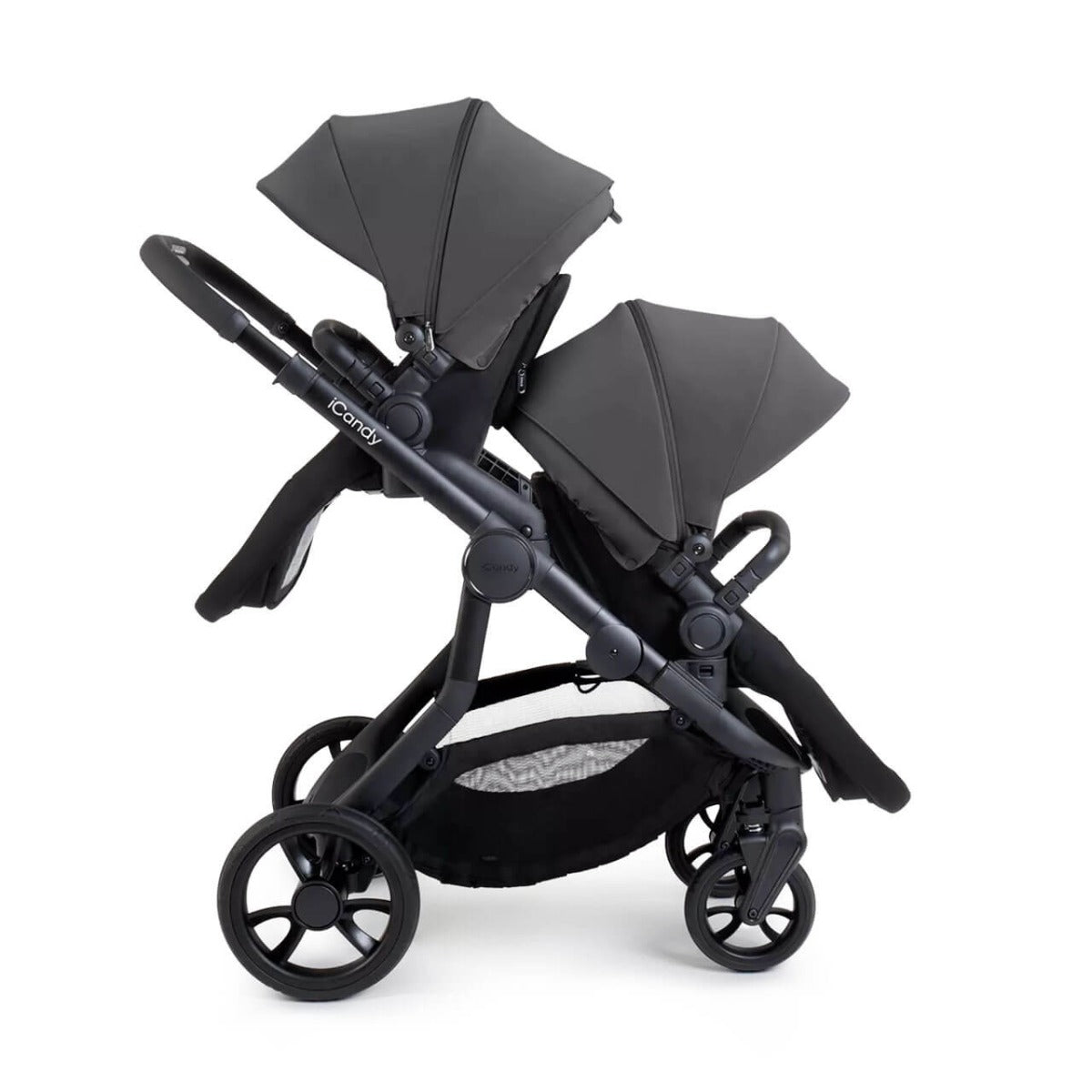 iCandy Orange 4 Twin Pushchair with Complete Accessory Bundle - Fossil