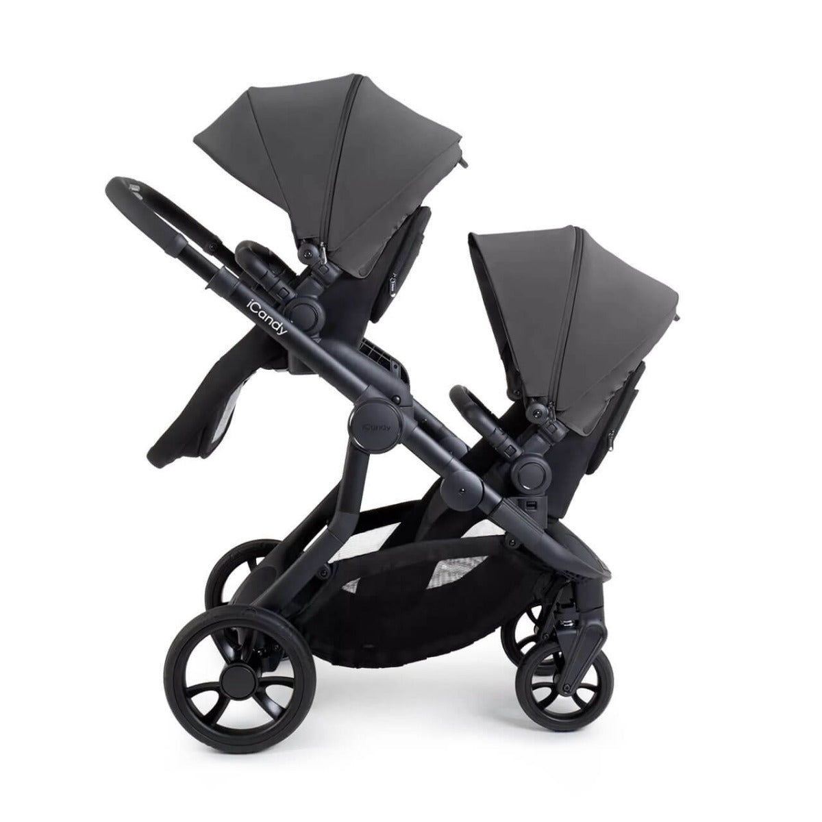 iCandy Orange 4 Twin Pushchair with Complete Accessory Bundle - Fossil