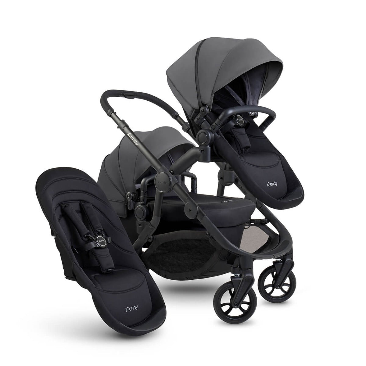 iCandy Orange 4 Double Pushchair with Complete Accessory Bundle - Fossil