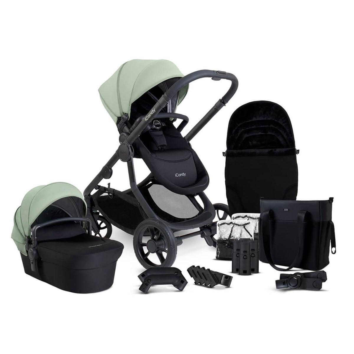 iCandy Orange 4 Pushchair with Complete Accessory Bundle - Pistachio