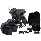 iCandy Orange 4 Twin Pushchair with Complete Accessory Bundle - Fossil