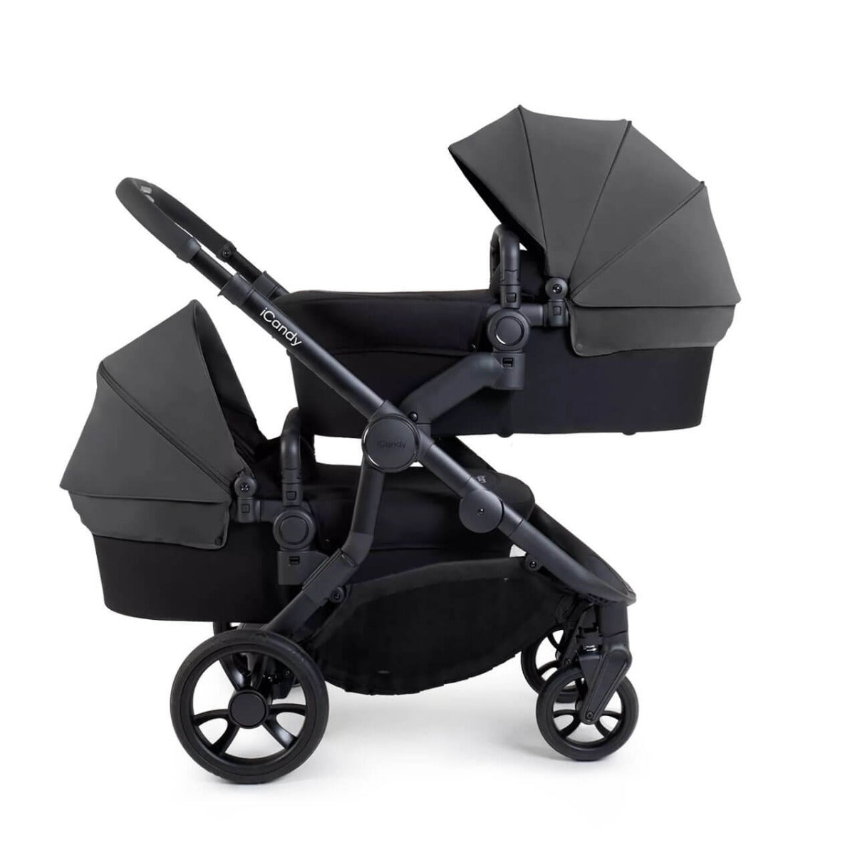 iCandy Orange 4 Twin Pushchair with Complete Accessory Bundle - Fossil