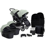 iCandy Orange 4 Twin Pushchair with Complete Accessory Bundle - Pistachio