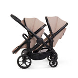 iCandy Peach 7 Twin Pushchair Travel System Bundle with Maxi-Cosi Pebble 360 iSize Car Seat & Base - Cookie