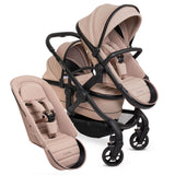 iCandy Peach 7 Double Travel System Bundle with Maxi-Cosi Pebble 360 Pro2 iSize Car Seat & Base - Cookie