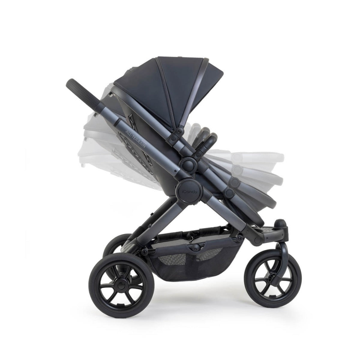 iCandy Peach 7 All-Terrain Double Complete Pushchair & Accessories Bundle - Nimbus/Storm