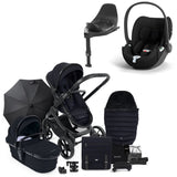 iCandy Peach 7 Travel System Bundle with Cybex Cloud T iSize Car Seat & Base - Black Edition