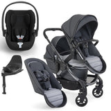 iCandy Peach 7 Double Travel System Bundle with Cybex Cloud T iSize Car Seat & Base - Truffle