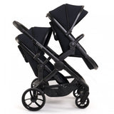 iCandy Peach 7 Twin Pushchair Travel System Bundle with Maxi-Cosi Cabriofix iSize Car Seat & Base - Black Edition