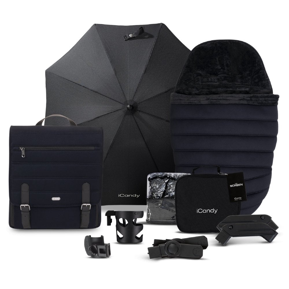 iCandy Peach 7 Travel System Bundle with Maxi-Cosi Pebble 360 Pro2 Car Seat & Base - Black Edition