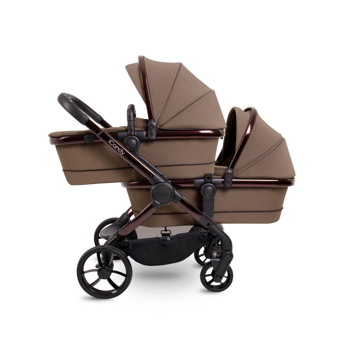 iCandy Peach 7 Twin Pushchair Travel System Bundle with Maxi-Cosi Pebble 360 Pro2 iSize Car Seat & Base - Coco