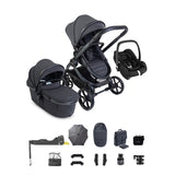 iCandy Peach 8 Maxi-Cosi Cabriofix iSize Car Seat & Base Bundle - Grey