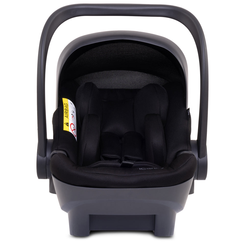iCandy Peach 7 Twin Pushchair Travel System Bundle with Cocoon iSize Car Seat & Base - Black Edition