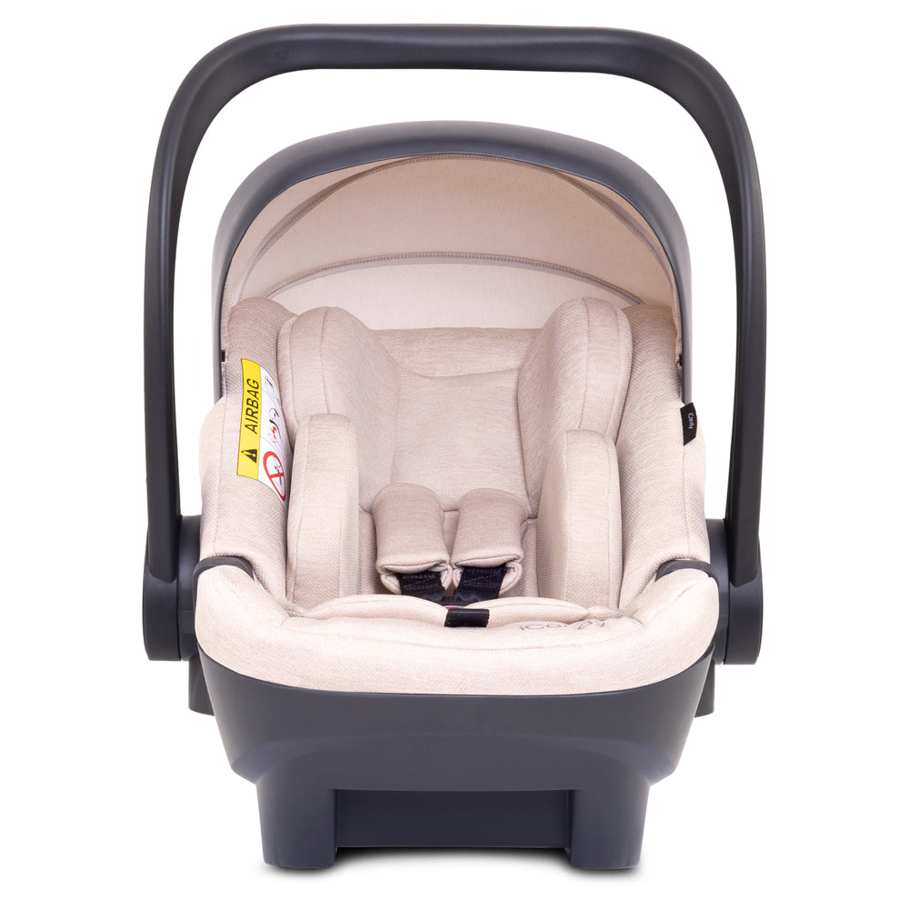 iCandy Peach 7 Twin Pushchair Travel System Bundle with Cocoon iSize Car Seat & Base - Biscotti