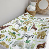Anti-Roll Wedge Changing Mat - Safari Animals Print