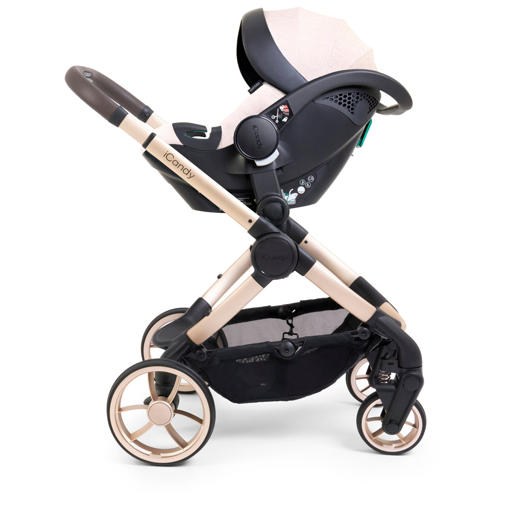 iCandy Peach 7 Travel System Bundle with Cocoon i-Size Car Seat & Base - Biscotti