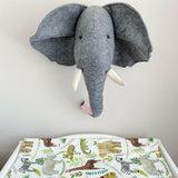 Anti-Roll Wedge Changing Mat - Safari Animals Print