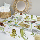 Anti-Roll Wedge Changing Mat - Safari Animals Print