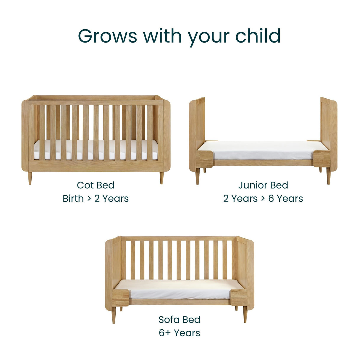 Tutti Bambini Japandi 3pc Room Set - Light Oak