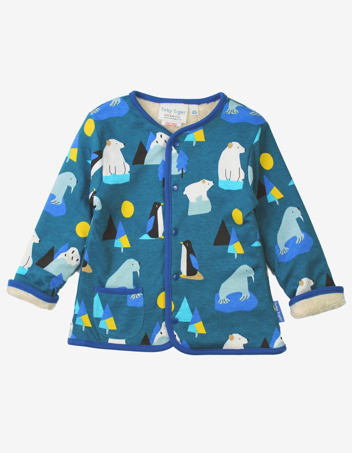 Toby Tiger Organic Arctic Print Reversible Jacket