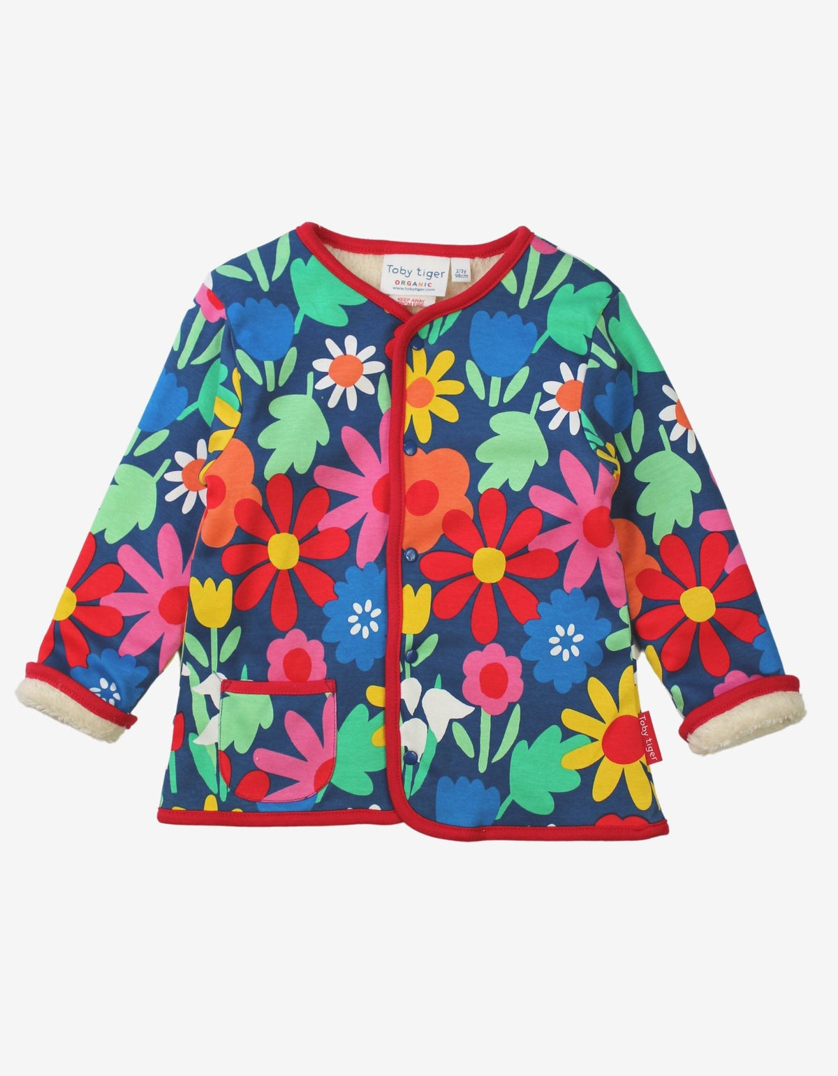 Toby Tiger Organic Bold Floral Reversible Jacket