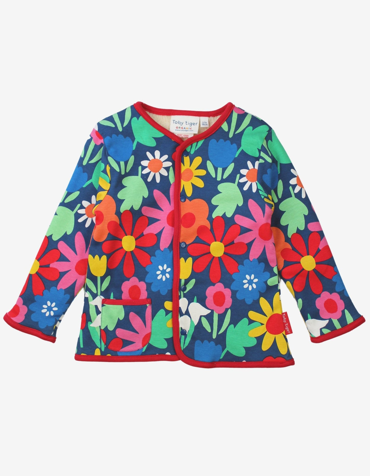 Toby Tiger Organic Bold Floral Reversible Jacket