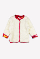 Toby Tiger Organic Pink Flower Print Reversible Jacket