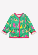 Toby Tiger Organic Kitten Print Reversible Jacket