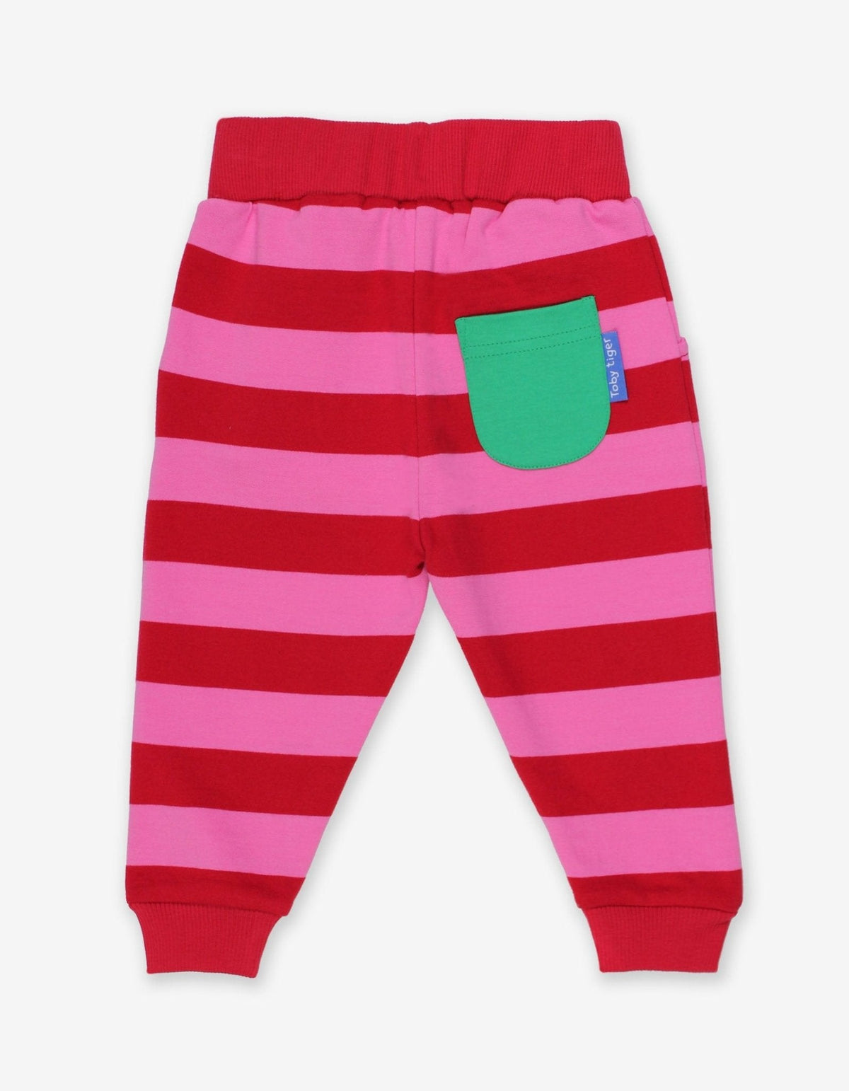 Toby Tiger Organic Red Pink Striped Joggers