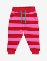 Toby Tiger Organic Red Pink Striped Joggers