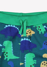 Toby Tiger Organic Tonal Dinosaur Print Joggers