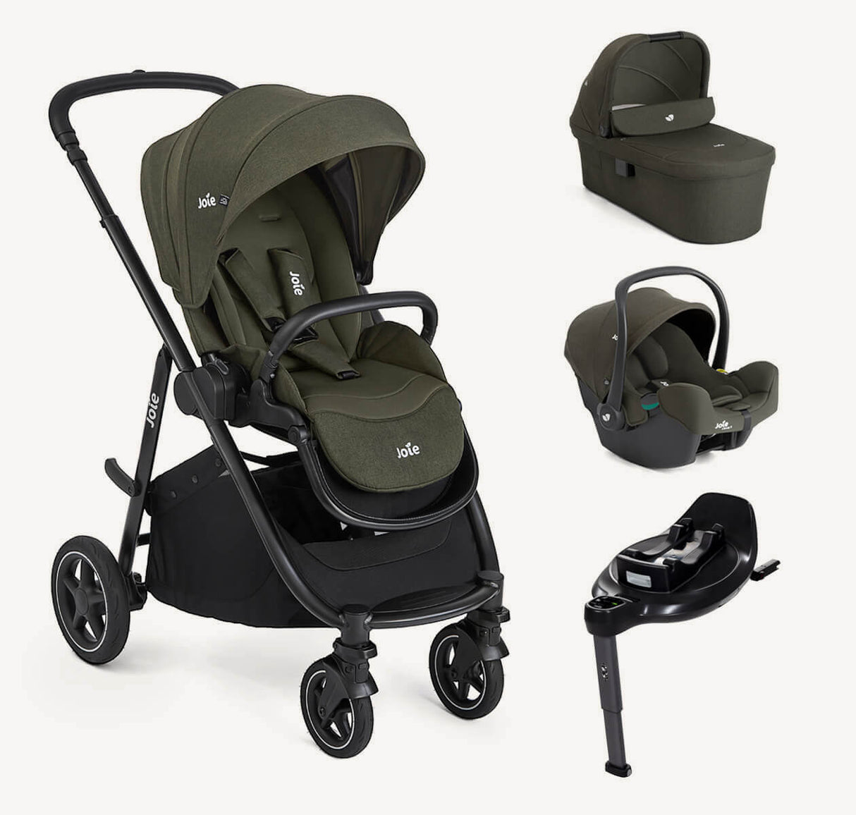 Joie Versatrax On The Go Encore Travel System Bundle - Fern