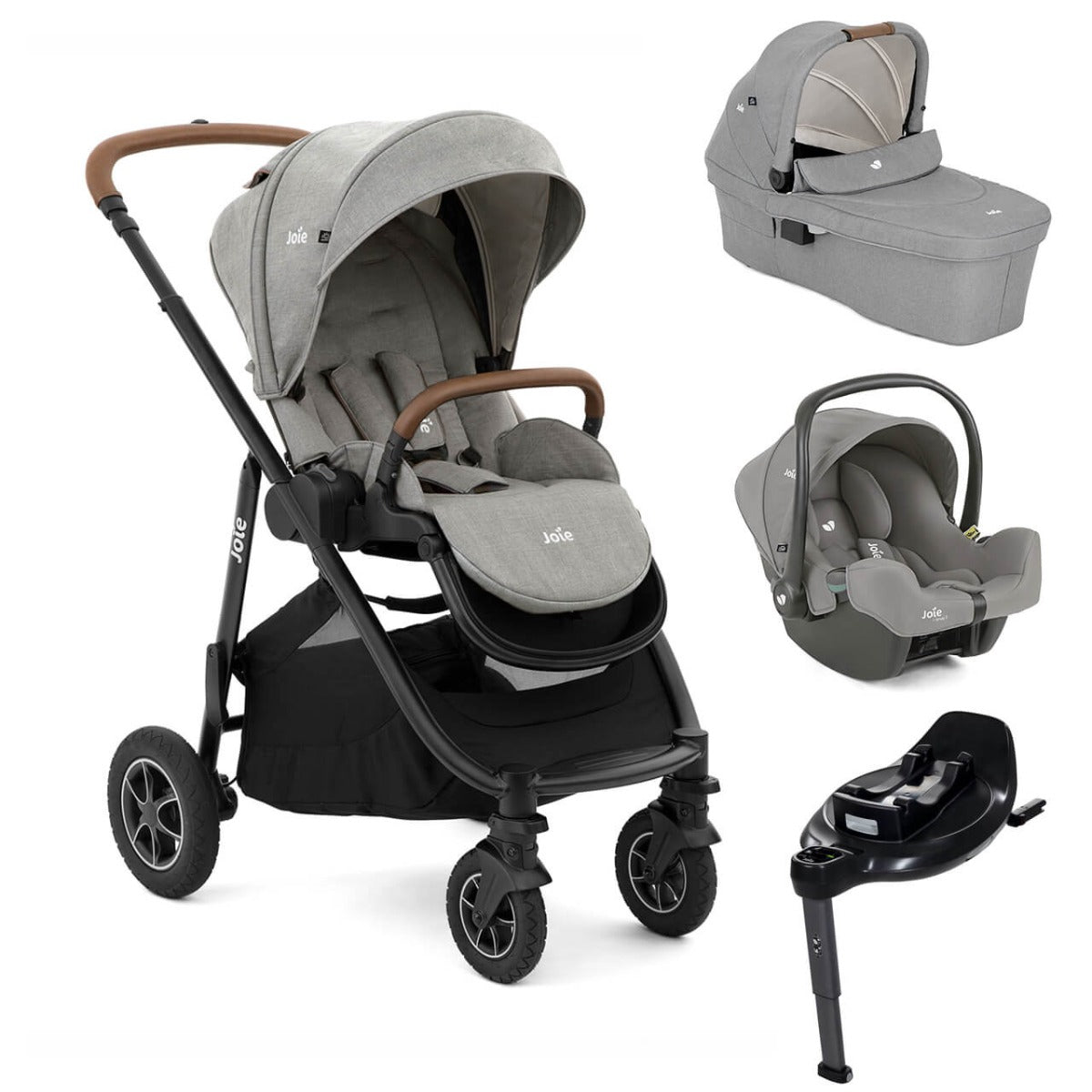 Joie Versatrax On The Go Encore Travel System Bundle - Pebble