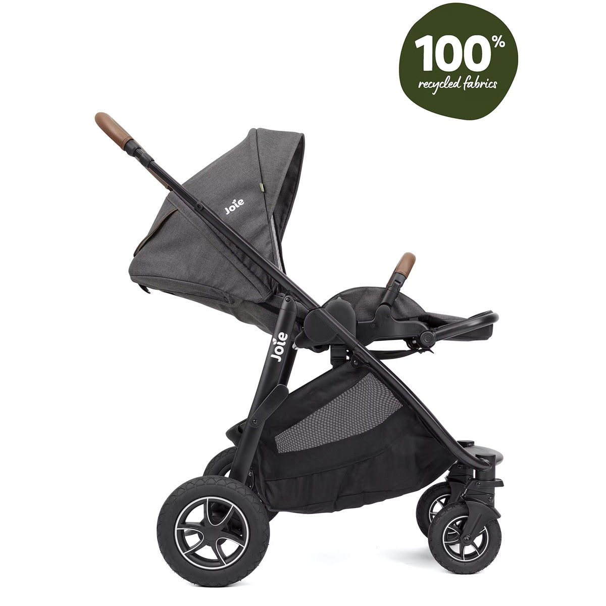 Joie Versatrax Trio On The Go Encore Travel System Bundle - Shell Grey