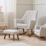 Tutti Bambini Jonah Luxe Rocking Chair & Foot Stool - Boucle Mushroom
