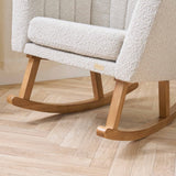 Tutti Bambini Jonah Luxe Rocking Chair & Foot Stool - Boucle Mushroom