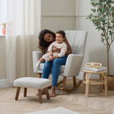 Tutti Bambini Jonah Luxe Rocking Chair & Foot Stool - Boucle Mushroom