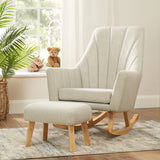 Tutti Bambini Jonah Rocking Chair & Foot Stool - Pebble