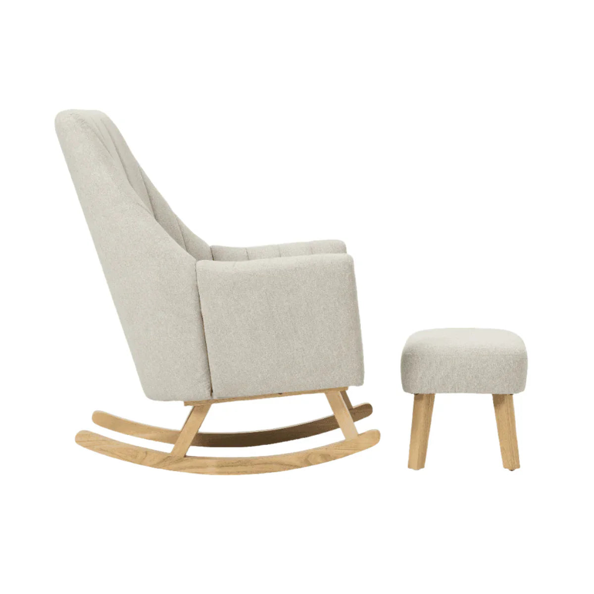 Tutti Bambini Jonah Rocking Chair & Foot Stool - Pebble