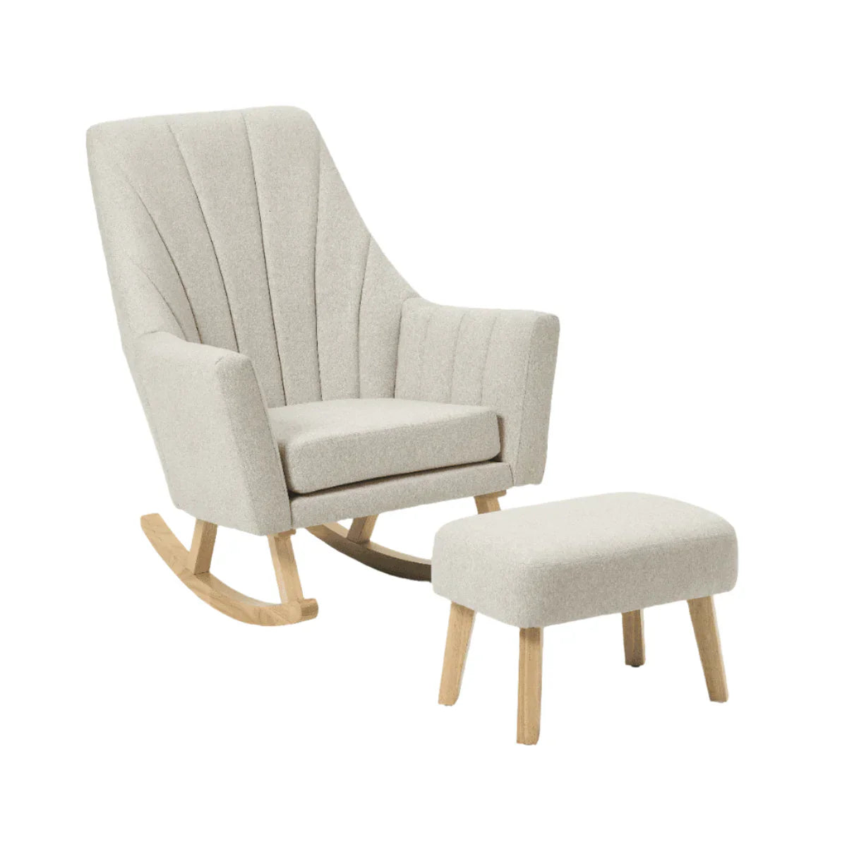 Tutti Bambini Jonah Rocking Chair & Foot Stool - Pebble