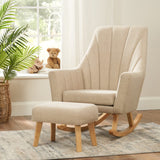 Tutti Bambini Jonah Rocking Chair & Foot Stool - Stone