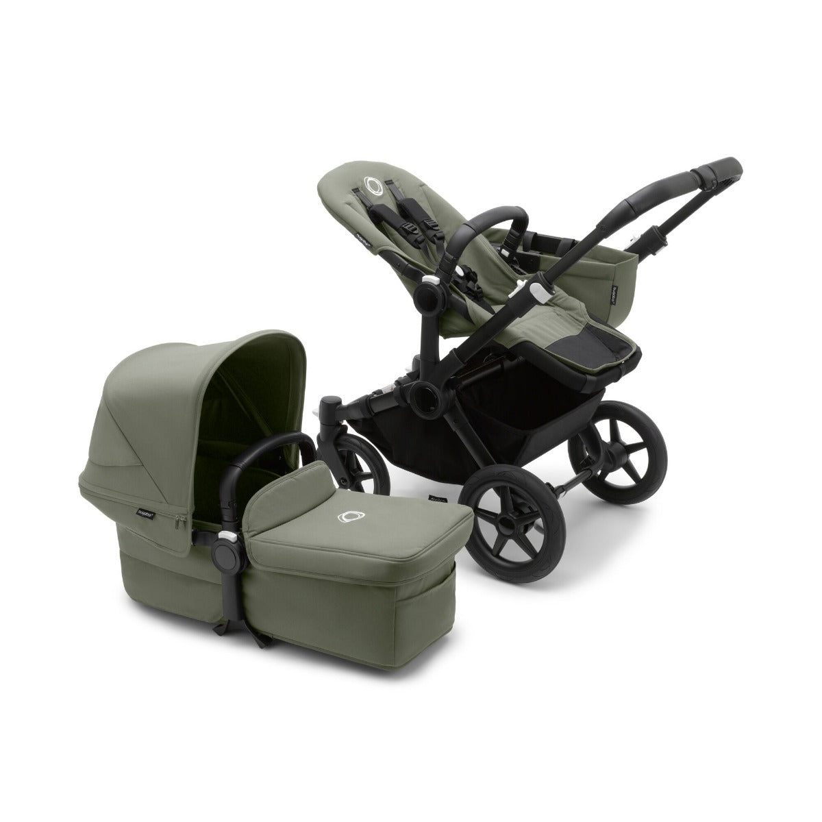 Bugaboo Donkey 5 Mono with Maxi-Cosi Cabriofix iSize Travel System - Black/Forest Green