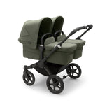 Bugaboo Donkey 5 Twin with Turtle Air Travel System - Black/Forest Green