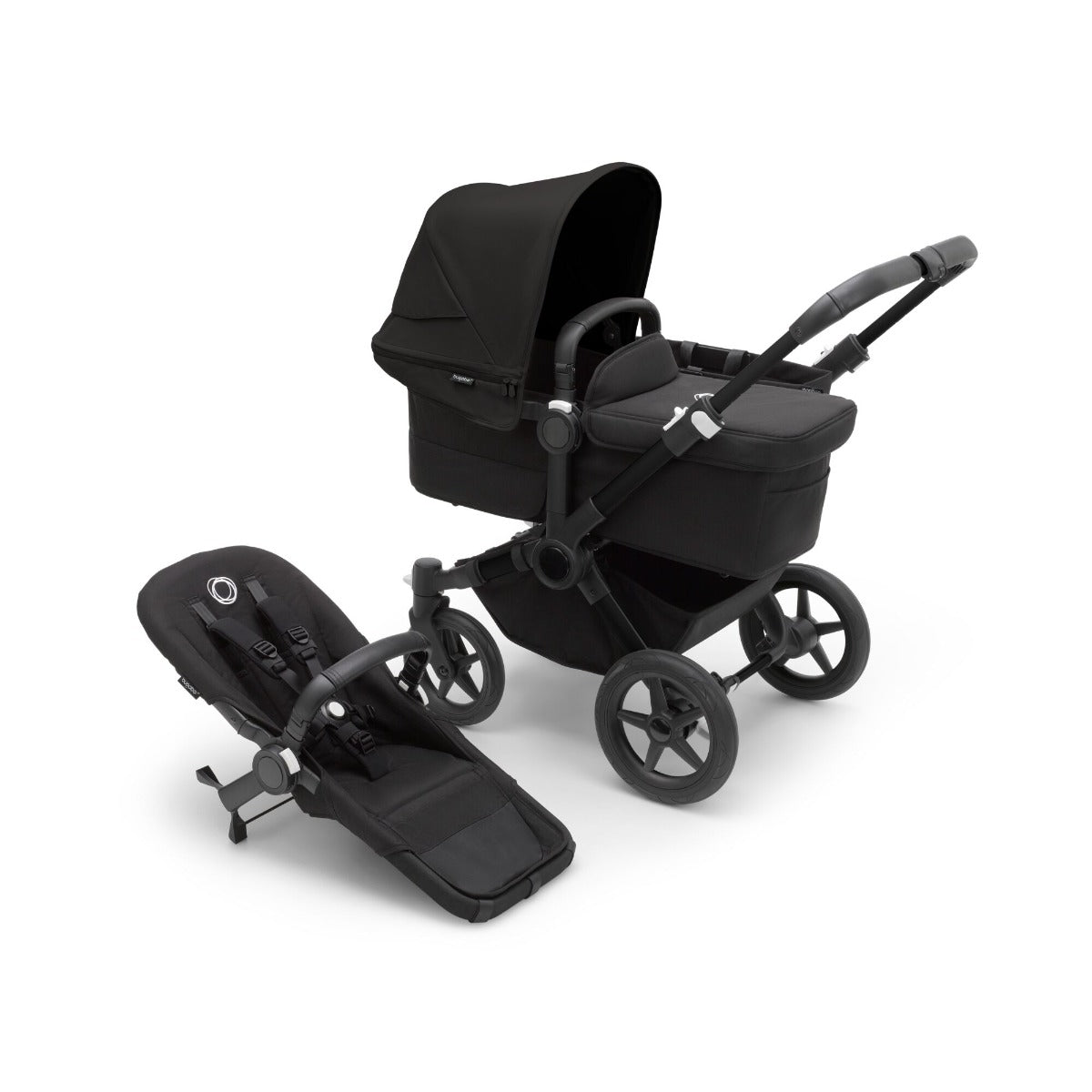 Bugaboo Donkey 5 Mono Ultimate Turtle Air 360 Travel System Bundle - Midnight Black