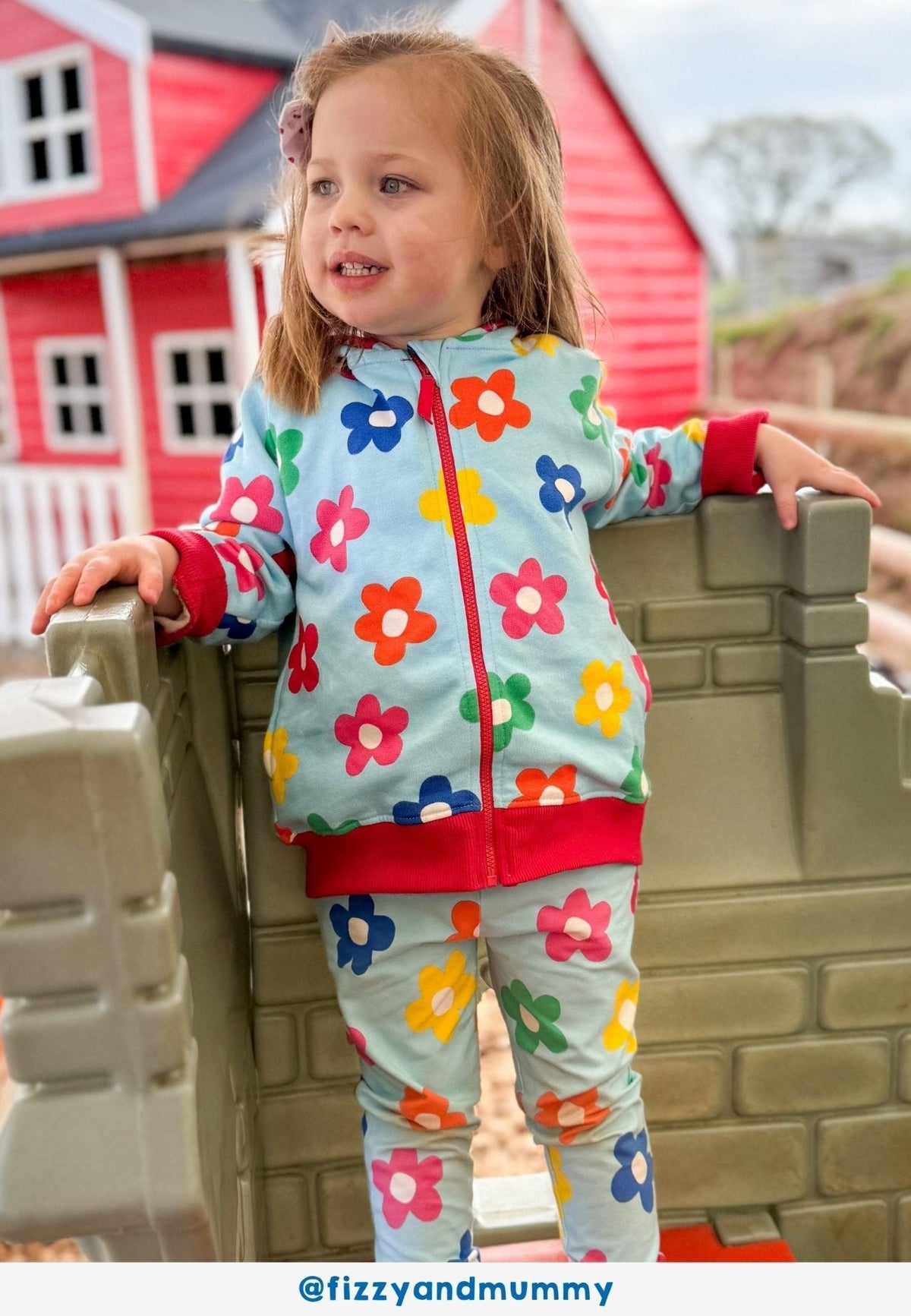 Toby Tiger Organic Rainbow Bloom Print Leggings